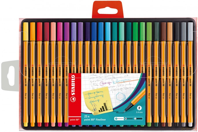 Cienkopisy STABILO point 88 etui z zawieszką 25 szt. 8825-1