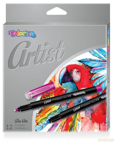 Cienkopisy z plastikową końcówką ARTIST 12 kol. Colorino Kids