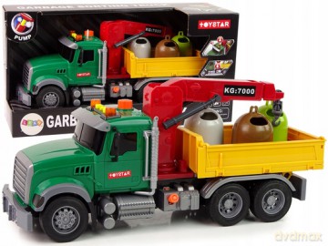 Ciężarówka Auto Dźwig Transport Kosz na Śmieci Dźwięk 12966