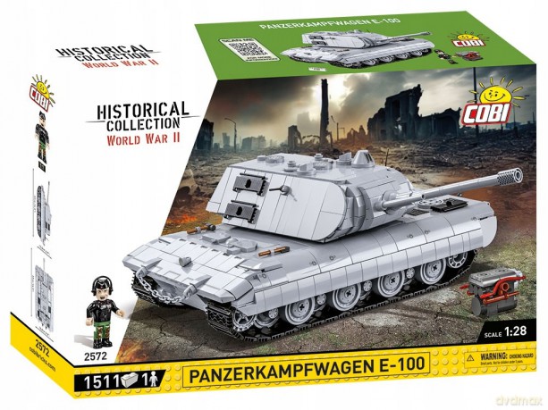 COBI 2572 Historical Collection WWII Panzerkampfwagen E-100 1511 klocków [KLOCKI]