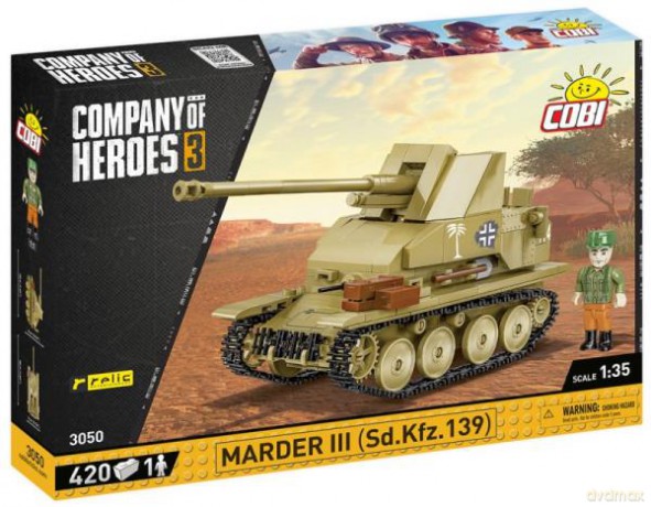 COBI 3050 Company of Heroes 3. Pojazd Marder III Sd.Kfz.139 420 klocków [KLOCKI]