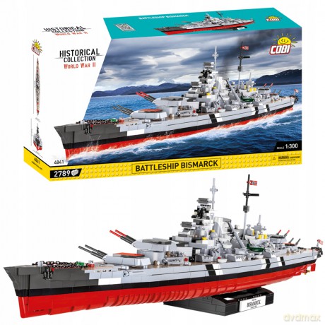COBI 4841 Historical Collection WWII Battelship Bismarck 2789 klocków [KLOCKI]