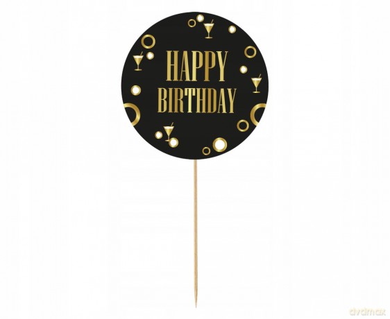 Dekoracja na tort B&G Party - Happy Birthday