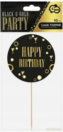 Dekoracja na tort B&G Party - Happy Birthday
