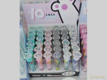 Długopis 10-ciokolorowy z łapką mix kolorów 515673