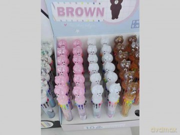 Długopis 10-ciokolorowy z misiem mix kolorów 515680