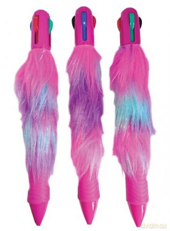 Długopis 6 kolorowy z futrem dis STN 5195