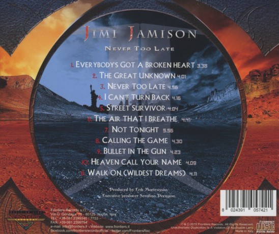 Jamison, Jimi: Never Too Late [CD]