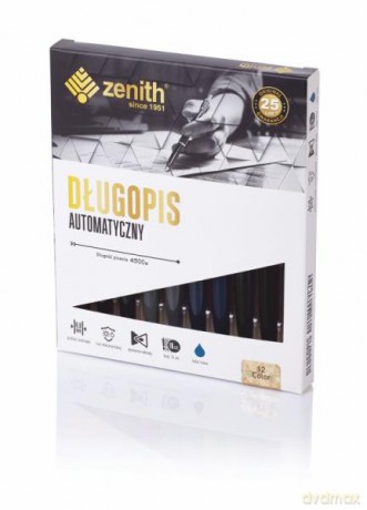 Długopis automatyczny Zenith 12 Color line - box 10 sztuk, mix,