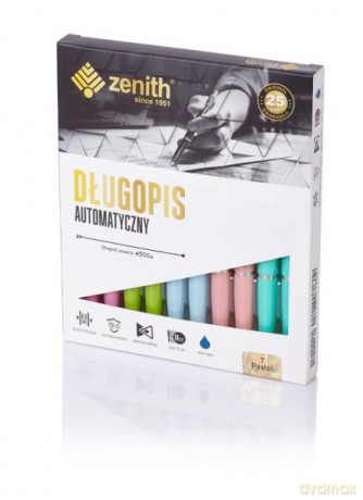 Długopis automatyczny Zenith 7 Pastel - box 10 sztuk mix