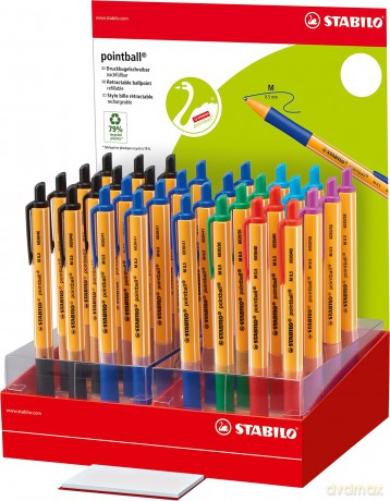 Długopis STABILO pointball display 32 szt. 6030/32-1