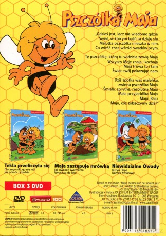 Pszczółka Maja: Tekla Przeliczyła się /  Maja zastępuje mrówkę / Niewidzialne Owady BOX [3DVD]