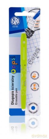 Długopis ścieralny OOPS! - niebieski blister