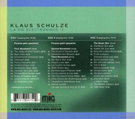 Klaus Schulze: La Vie Electronique 12 (digipack) [3CD]