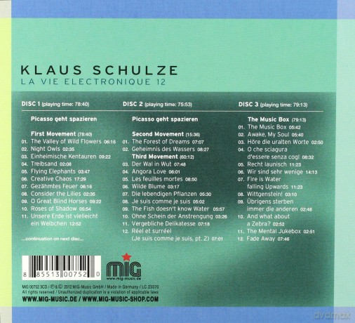 Klaus Schulze: La Vie Electronique 12 (digipack) [3CD]