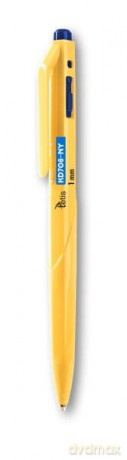 Długopis tetis KD708-NY 1mm obudowa żółta wkład olejowy niebieski