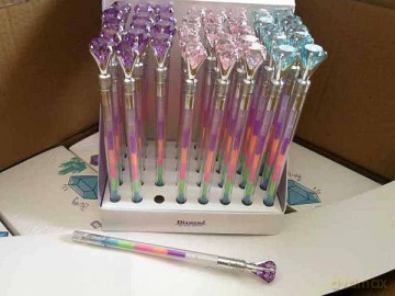 Długopis tęczowy z diamentem mix0 491397