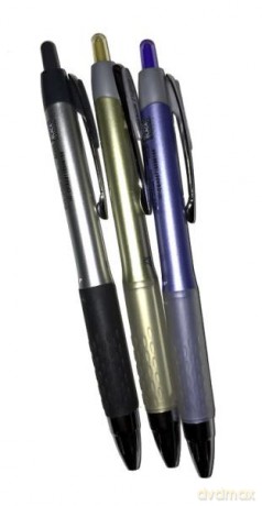Długopis żel.207 sr/zł/fiol