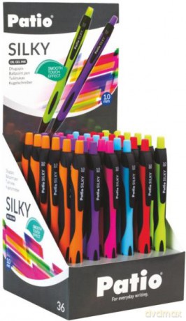 Długopis żelowy Silky niebieski 58742 mix