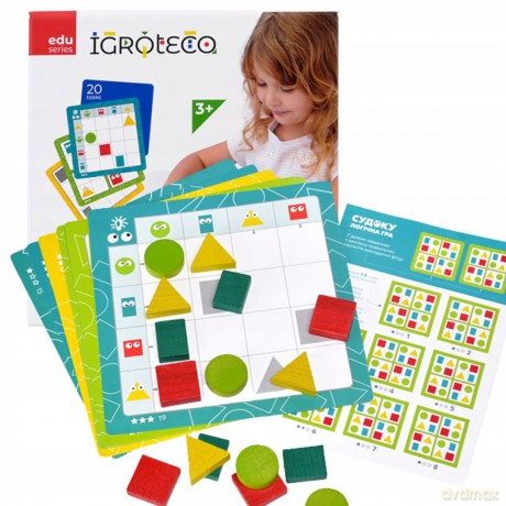 Drewniana gra logiczna 16el 900514
