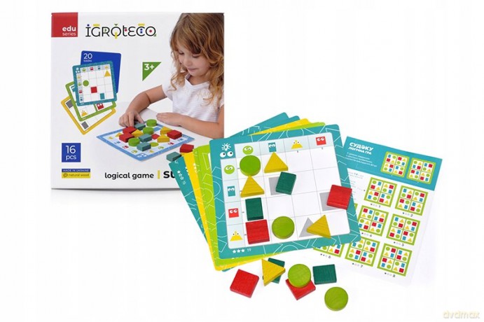 Drewniana gra logiczna 16el 900514