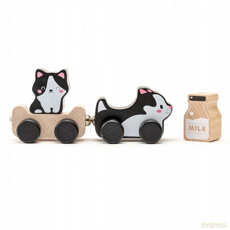 Drewniana zabawka Mądre kotki 15450