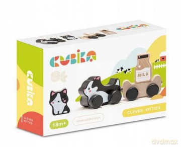 Drewniana zabawka Mądre kotki 15450