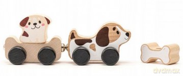 Drewniana zabawka Mądre pieski 15443