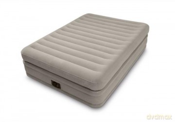 Duże łóżko dmuchane podwójna konstrukcja materaca wbudowana pompka 152x203x51 cm w pudełku 220-240V 64446