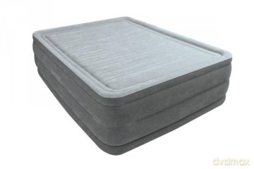 Duże łóżko dmuchane wbudowana pompka 152x203x56 cm w pudełku 220-240V 64418