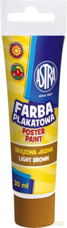 Farba plakatowa tuba 30 ml brązowa jasna
