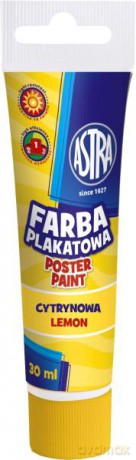 Farba plakatowa tuba 30 ml cytryna