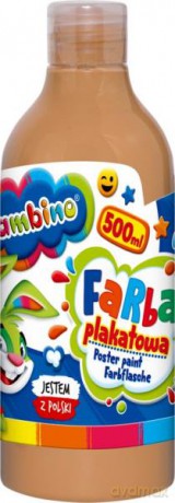 Farba plakatowa w butelce 500 ml cielista
