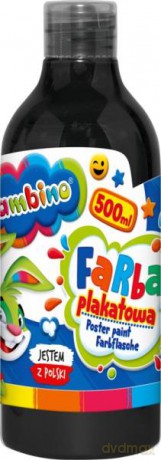 Farba plakatowa w butelce 500 ml czarna