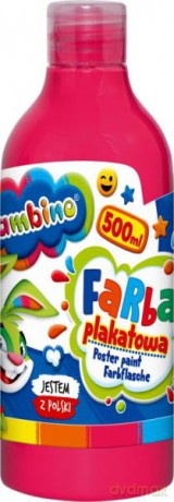 Farba plakatowa w butelce 500 ml różowa
