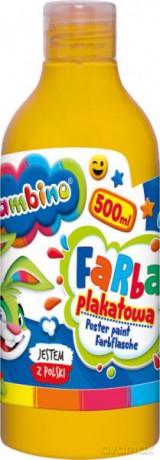 Farba plakatowa w butelce 500 ml żółta