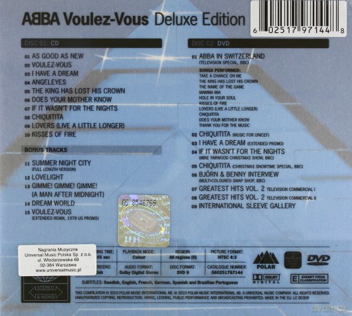 Abba: Voulez - Vous (DELUXE) (digipack) [CD]+[DVD]