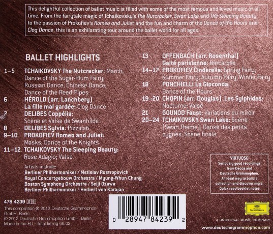 Berliner Philharmoniker: Ballet Highlits (VIRTUOSO) [CD]