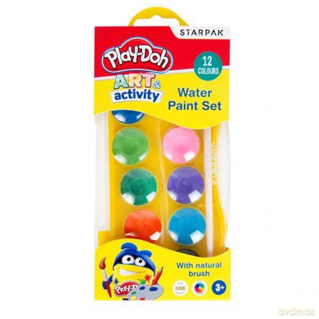 Farby akwarelowe 12 kolorów + pędzelek Play-Doh