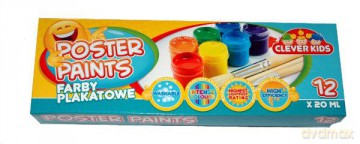 Farby plakatowe 12/20 Clever Kids