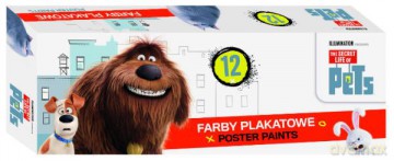 Farby plakatowe 12kol 20 ml Pets