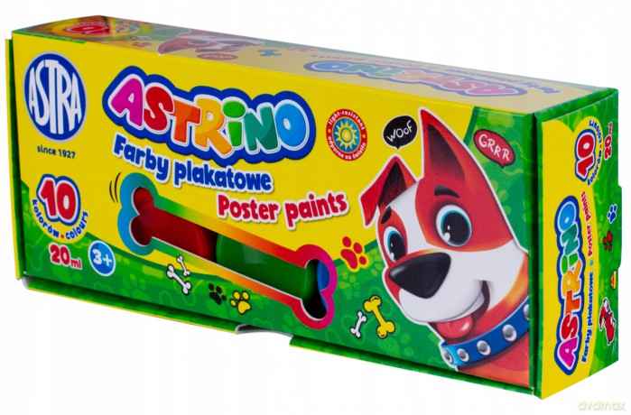 Farby plakatowe Astrino 10 kolorów - 20 ml 301221003