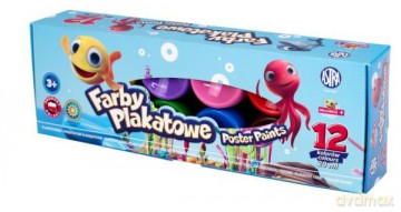 Farby plakatowe Mini Mini 12 kolorów 20 ml 301221010