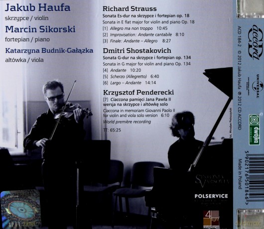 Jakub Haufa: Sonaty Skrzypcowe [CD]