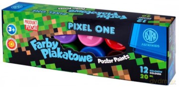 Farby plakatowe Pixel One 12 kolorów 20 ml 301221006