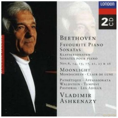 Double Decca Ashkenzy: Beethoven:Favourite Piano Sonatas [2CD]
