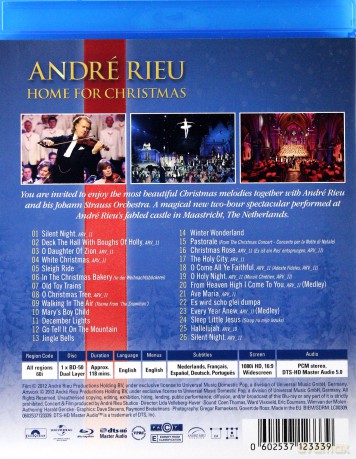 Andre Rieu: Home For Christmas [Blu-Ray]