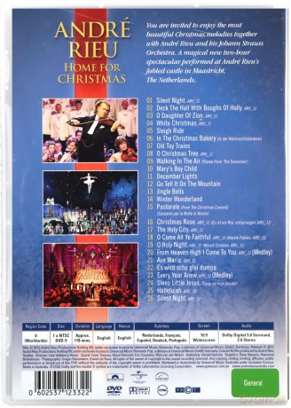 Andre Rieu: Home For Christmas [DVD]