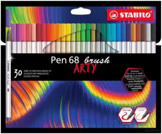 Flamaster STABILO Pen 68 brush etui kartonowe 30 szt. ARTY 568/30-21-20