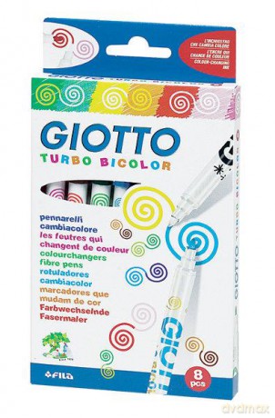 Flamastry 8kol. Turbo Bicolor